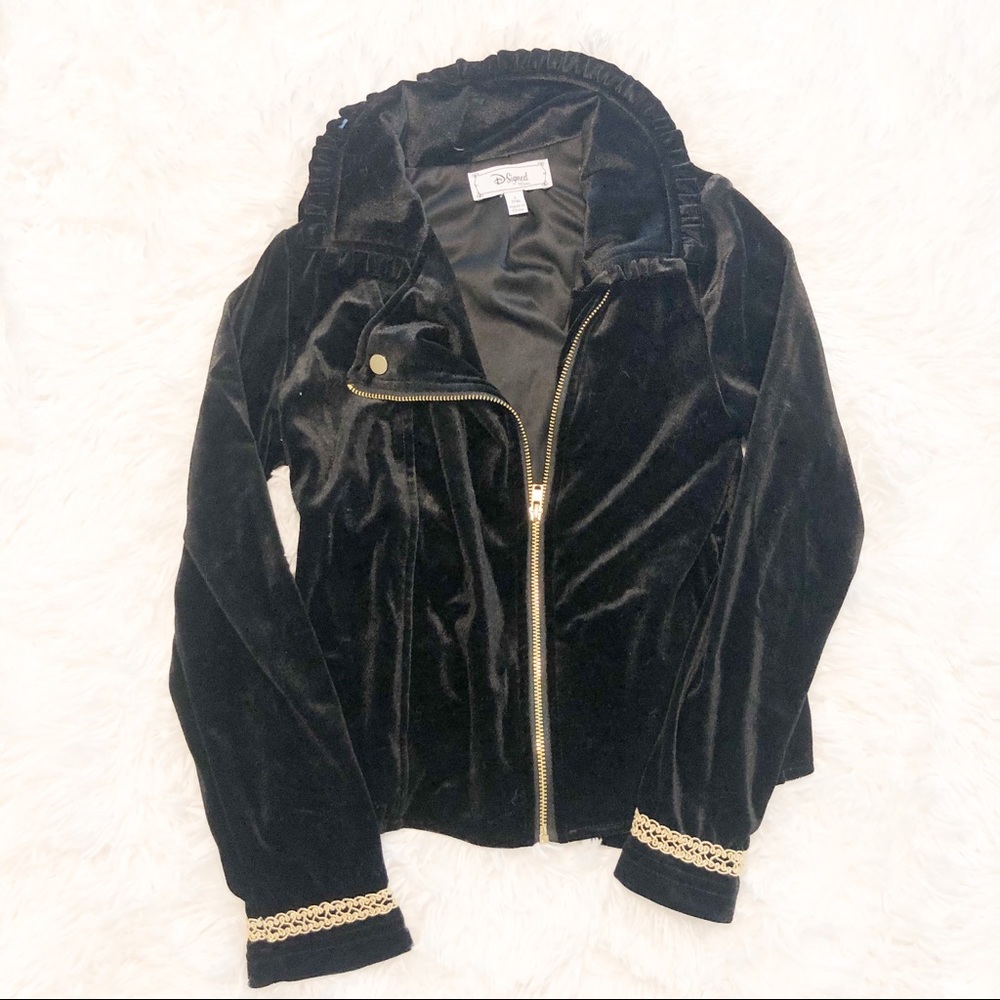 D.Signed black Velour jacket w/gold detail
